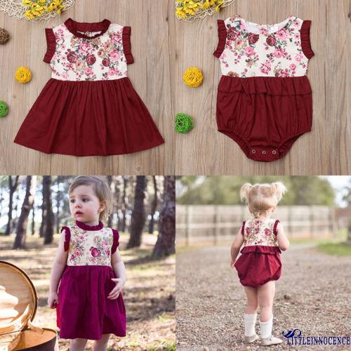 Đầm hoa không tay xinh xắn cho bé gái