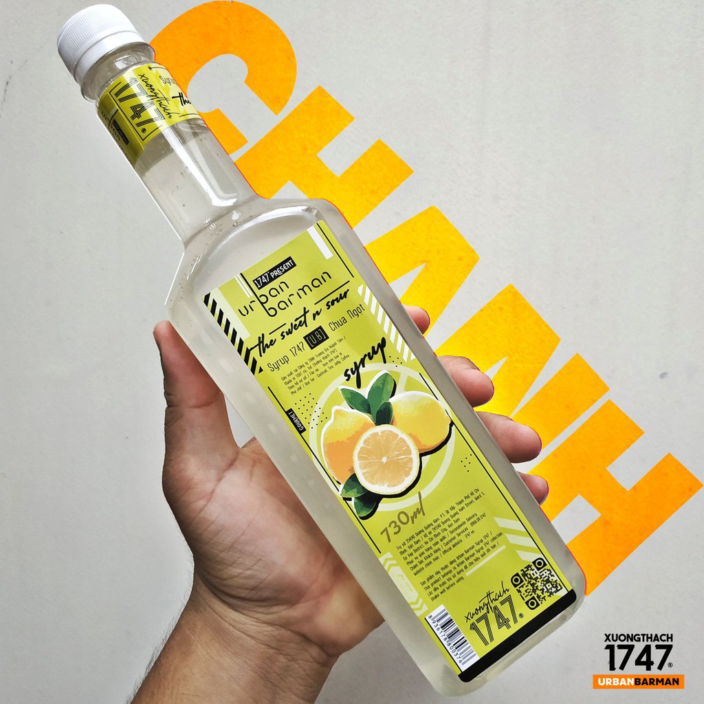 Urban Barman Syrup 1747 - Chua Ngọt  - 730ml