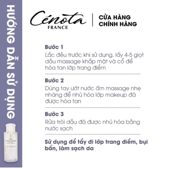 Nước tẩy trang dưỡng ẩm mềm mịn Cenota Makeup Remover, nước tẩy trang làm sạch bụi bẩn - C17 | BigBuy360 - bigbuy360.vn