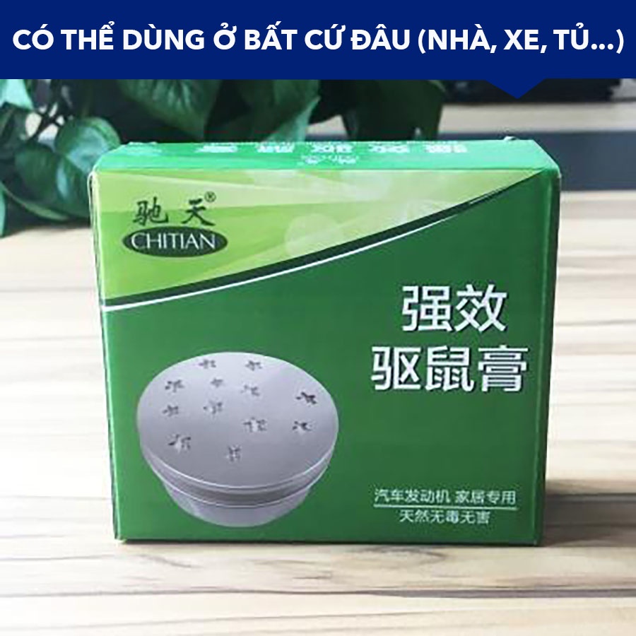 Thuốc đuổi chuột ô tô dạng hộp, Thuốc diệt chuột để trong khoang xe, Sáp đuổi chuột hương liệu tự nhiên