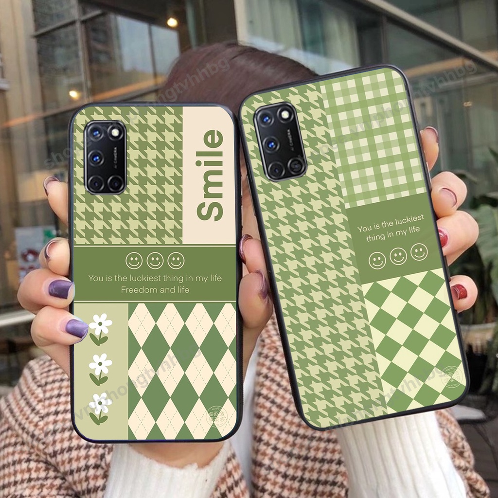 Ốp lưng Oppo A52 / A92 trái tim gấu thể thao , smile mặt cười cực cute