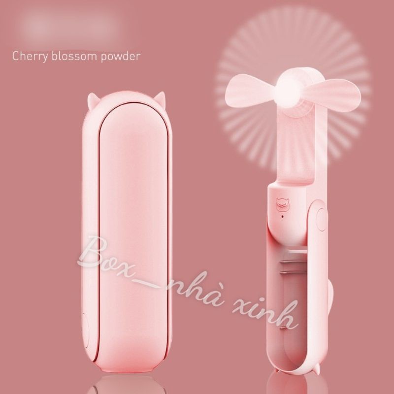 Quạt mini cầm tay, quạt mini gấp gọn pin dung lượng 1500 mah sạc pin đa năng có đế để bàn tiện lợi
