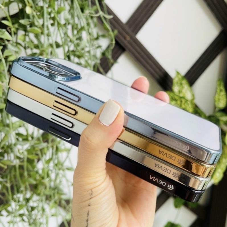 Ốp lưng Devia trong cứng viền màu cho iPhone 14 , 13 Pro, 13 Pro Max chính hãng không ố màu