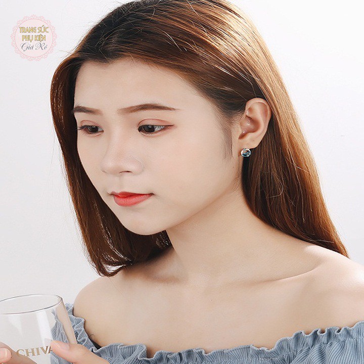 Hoa tai thời trang nữ style Hàn nhỏ xinh, bạc ý S935 - HT232