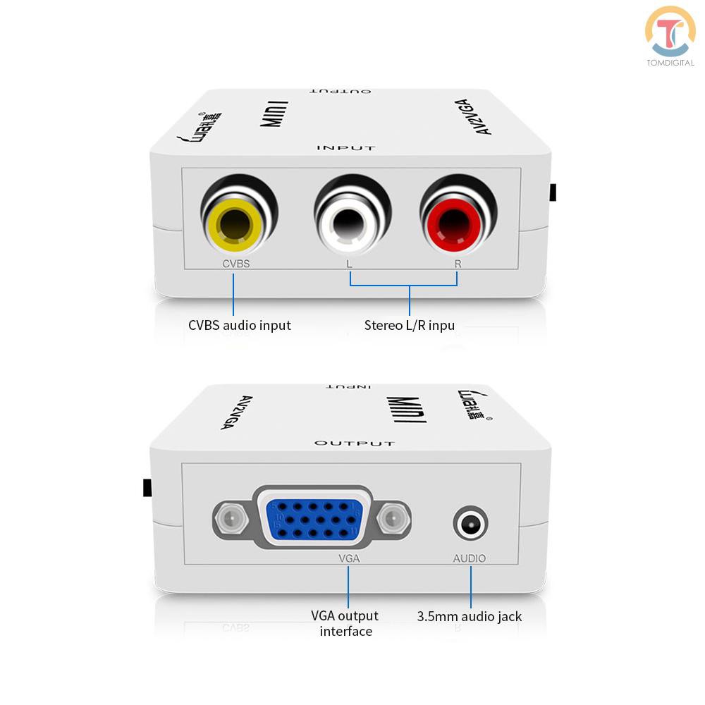 Bộ chuyển đổi tín hiệu từ Av sang Vga 1080p Hd Mini TGL