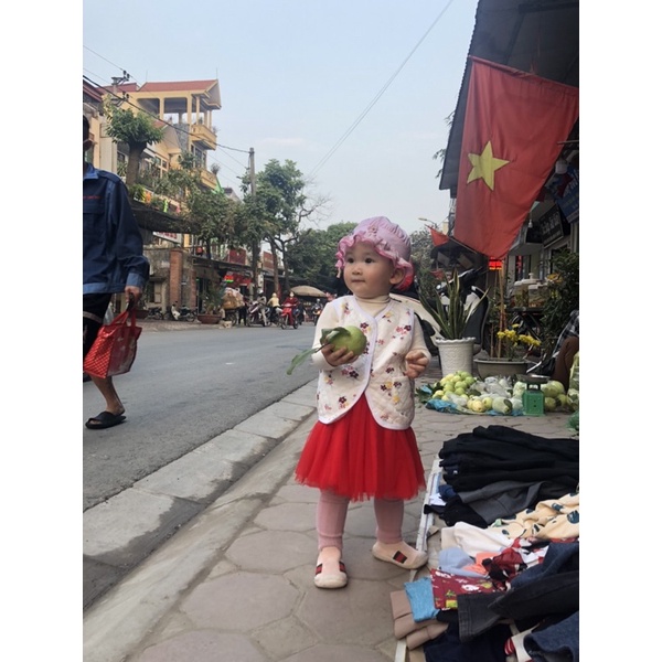[SALE]-Áo khoác gile sơ sinh trần tám cho bé hàng xuất dư lẻ size