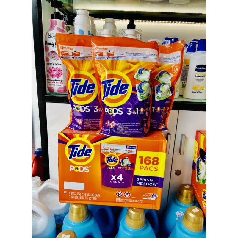 Viên giặt Tide pods 3in1 của Mỹ bịch 42 viên 967gr
