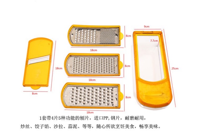 Bộ dụng cụ bào rau củ quả đa năng 5 in 1 Grater set