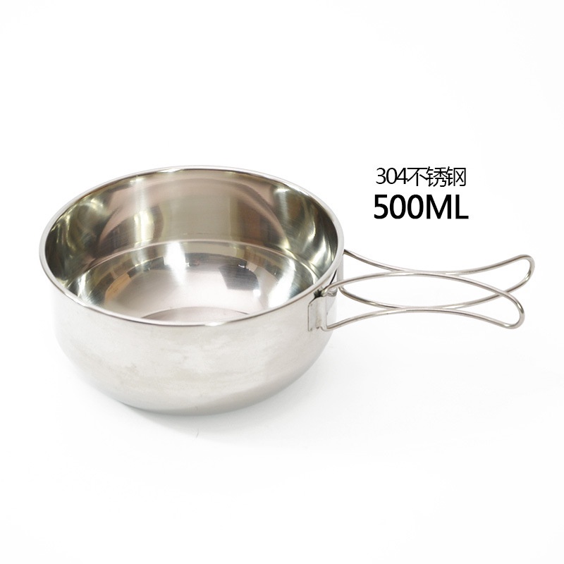 Bộ Tô Đa Năng Bằng Thép Không Gỉ 304 Thiết Kế Nhỏ Gọn Tiện Dụng Mang Theo Du Lịch Cắm Trại