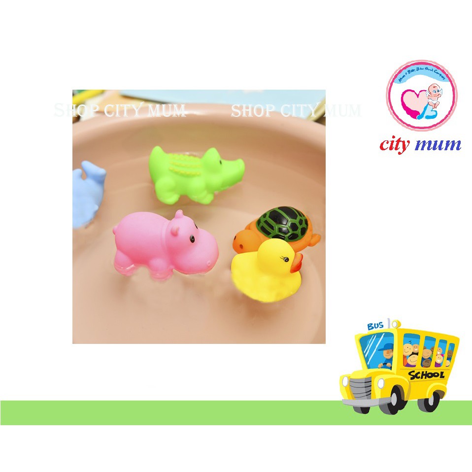 BỘ 8 CON ĐỒ CHƠI NHÀ TẮM PHÁT RA TIẾNG KÊU