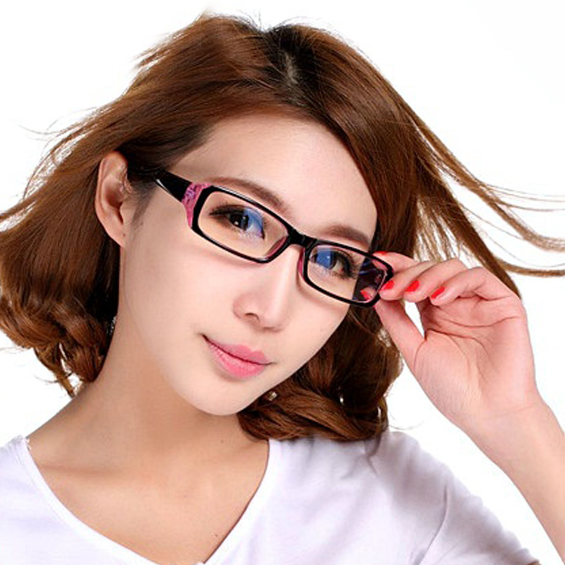 Kính cận gọng vuông nhám có độ - 1.0 - 6.0 màu đen thời trang cho nữ