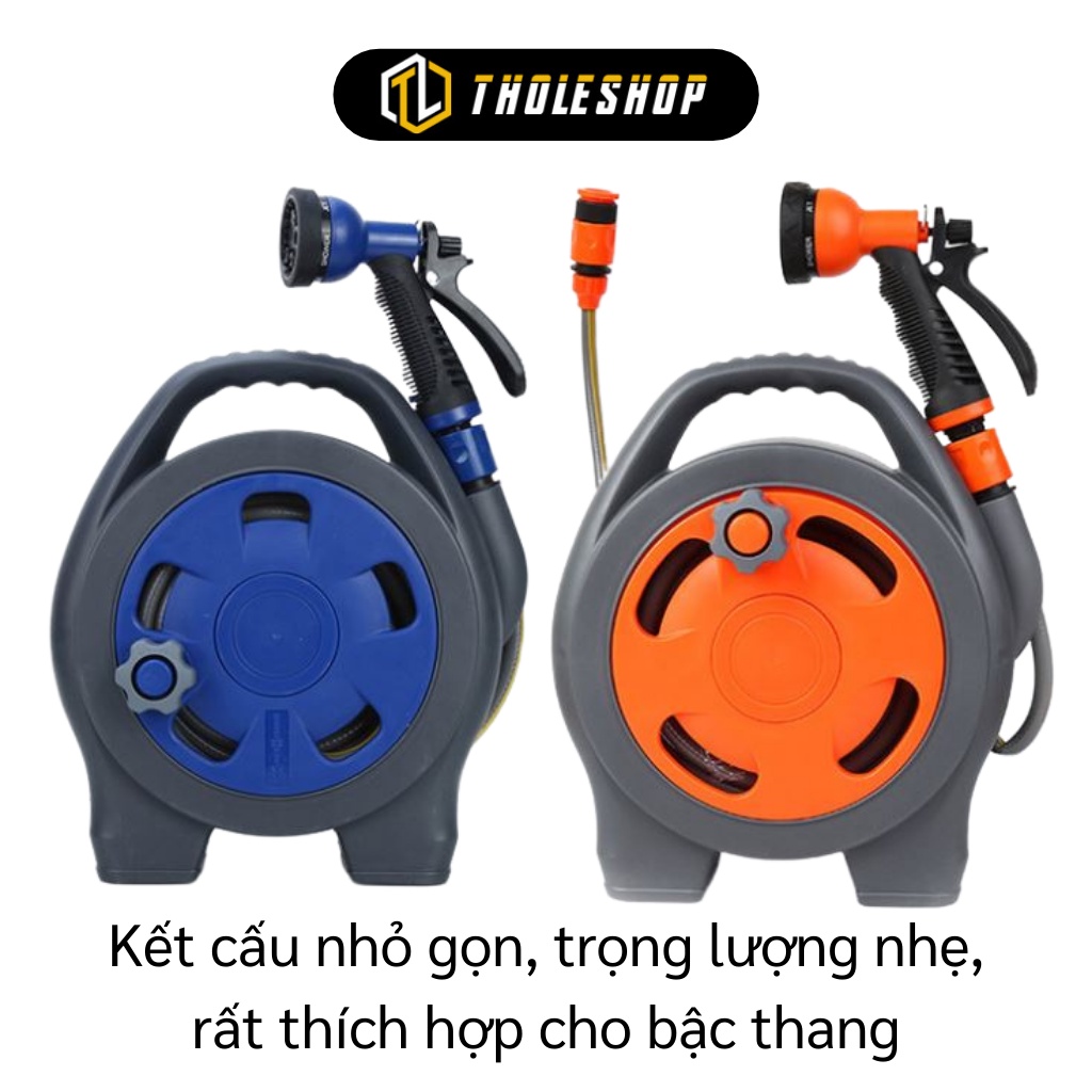 Bộ Vòi Rửa Xe - Bộ Vòi Xịt Rửa Xe, Tưới Cây Thu Cuộn Ống Nước 12m, Chống Rối 9560