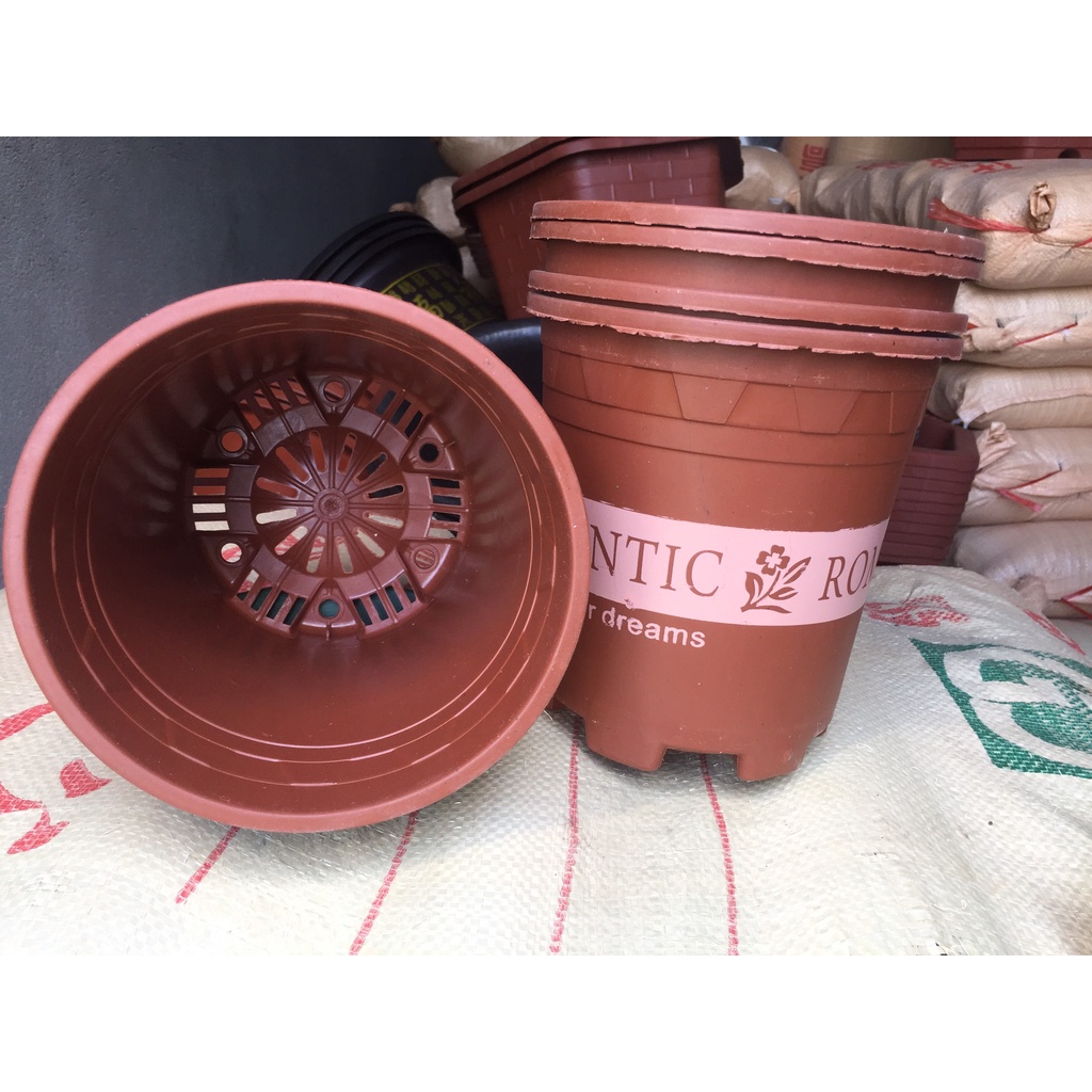 5 CHẬU NHỰA ROMANTIC #1 (BẦU KHAY TÚI ƯƠM, KEO LIỀN SẸO CÂY, KÍCH RỄ MẦM CÂY...)