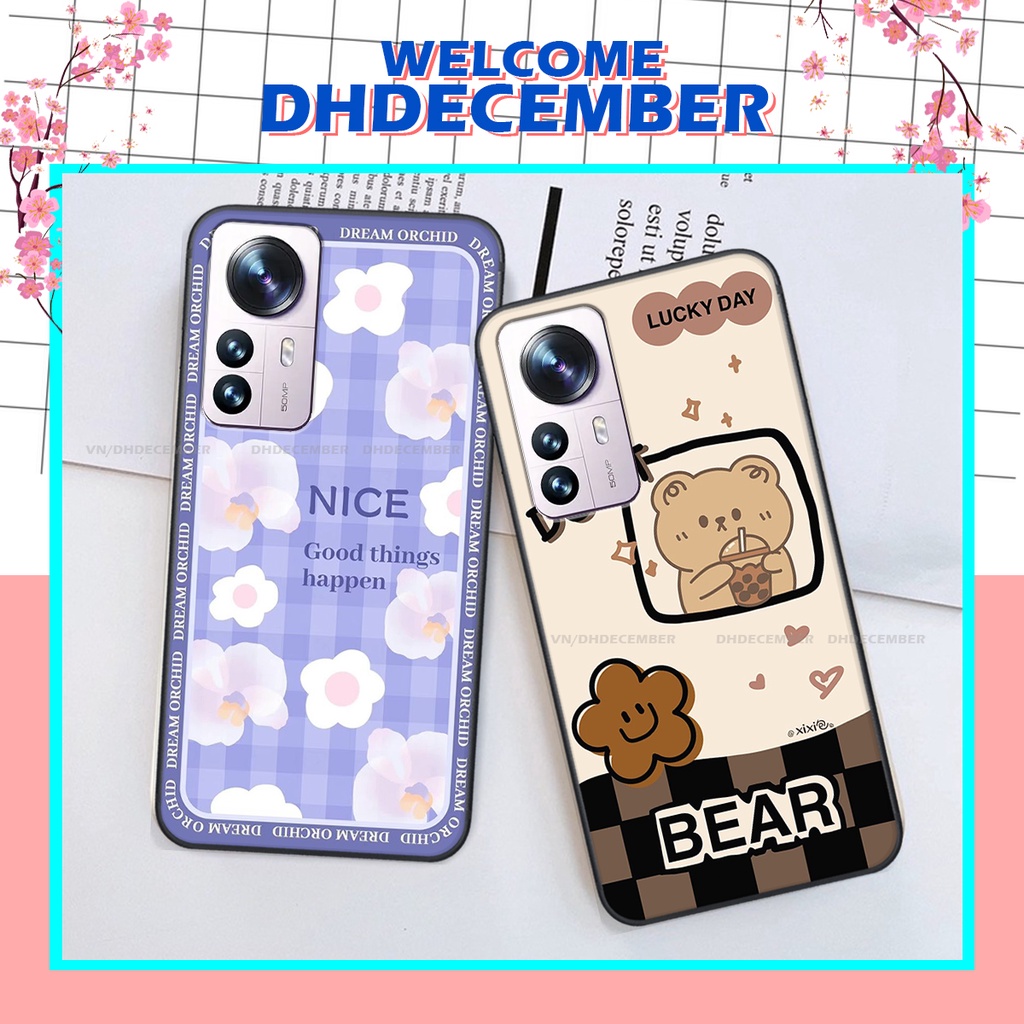 Ốp lưng Xiaomi 12 in hình gấu K@ws, gấu nâu, dor@emon RẺ- ĐẸP- BỀN