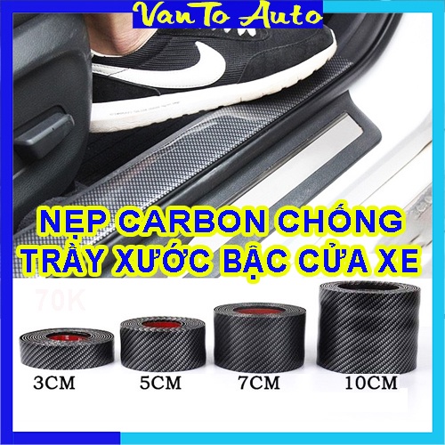 ⚡Video Thật.⚡ Nẹp Cacbon, Nẹp Carbon Chống Xước Bậc Cửa Xe Oto, Đủ Size, Hàng Đẹp, Cao Cấp