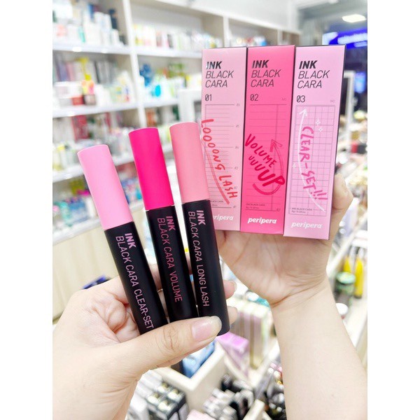 Chuốt Mi Mascara Peripera Ink Black Cara  Làm Cong Mi Tự Nhiên