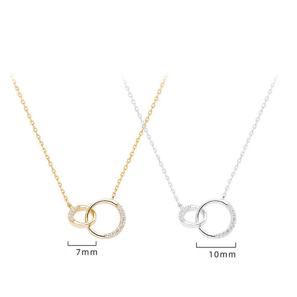 Dây Chuyền Mặt Tròn Đính Đá Zircon Thanh Lịch Cho Nữ|Vòng Cổ Choker Hợp Kim Màu Sắc