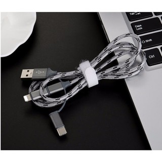 Cáp sạc 3 in 1 Micro USB ,Lightning,Type C- CÁP 3 ĐẦU LIỀN