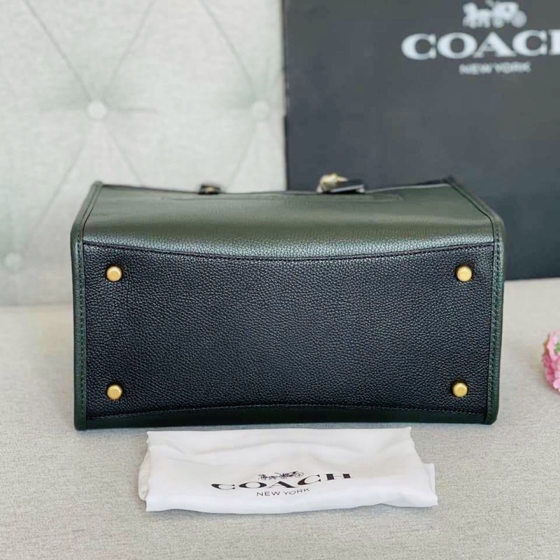 TNS - Túi tote form vuông hottrend vừa laptop kèm dây đeo bản to cá tính Field tote -màu xanh rêu cực cá tính