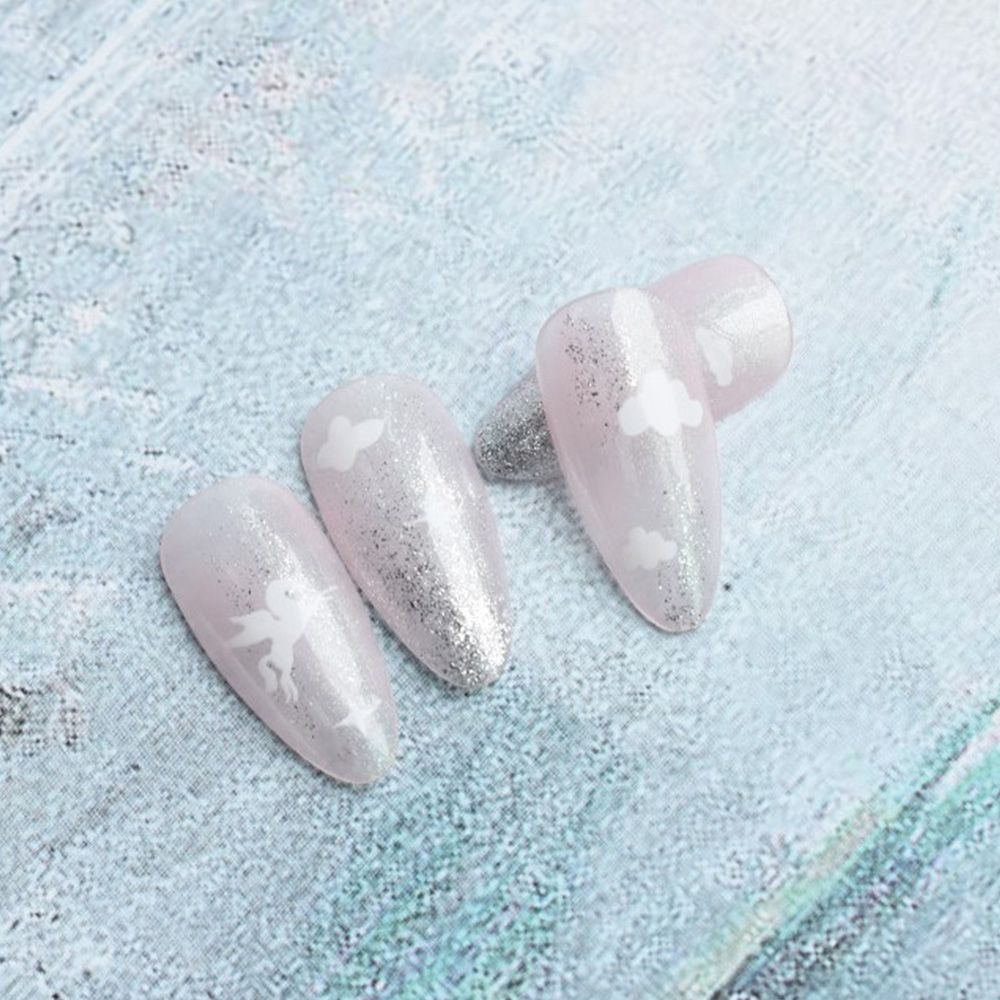 [Hàng mới về] Miếng dán họa tiết mây trắng 3D dùng trang trí móng diy
