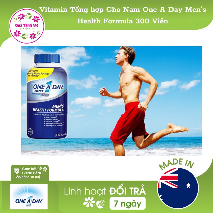Viên uống bổ sung vitamin Tổng hợp Cho Nam One A Day Men's Health Formula 300 Viên | Thế Giới Skin Care