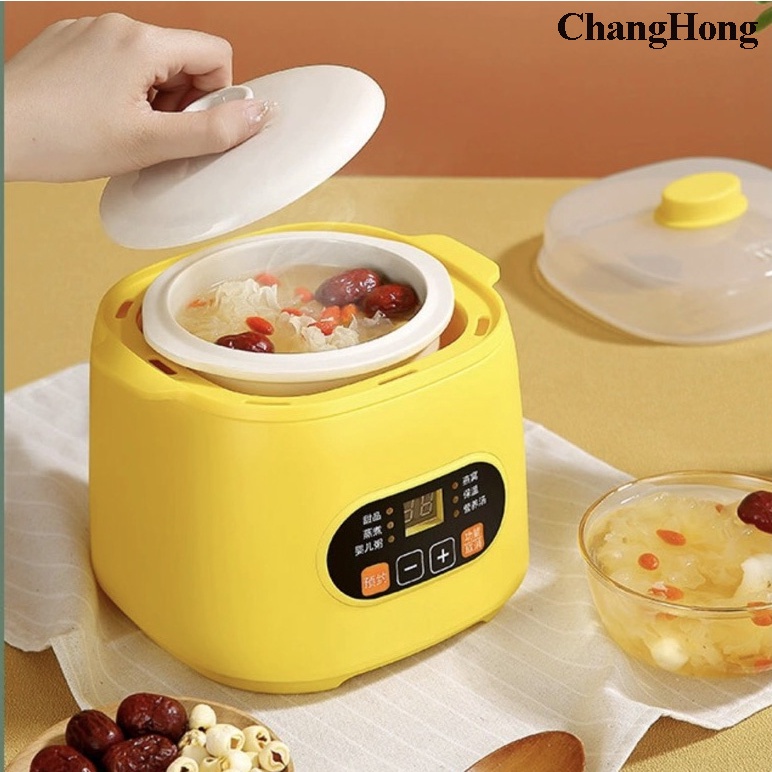 Nồi Nầu Cháo Chậm ChangHong - Nồi Hầm Chậm Chưng Yến 1 Lít Công Suất 200W - BH 6 Tháng