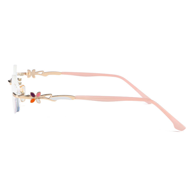 Kính đọc sách không gọng thời trang kim cương Kính nữ đẹp chống ánh sáng xanh+1.00,+1.50,+2.00,+2.50,+3.00