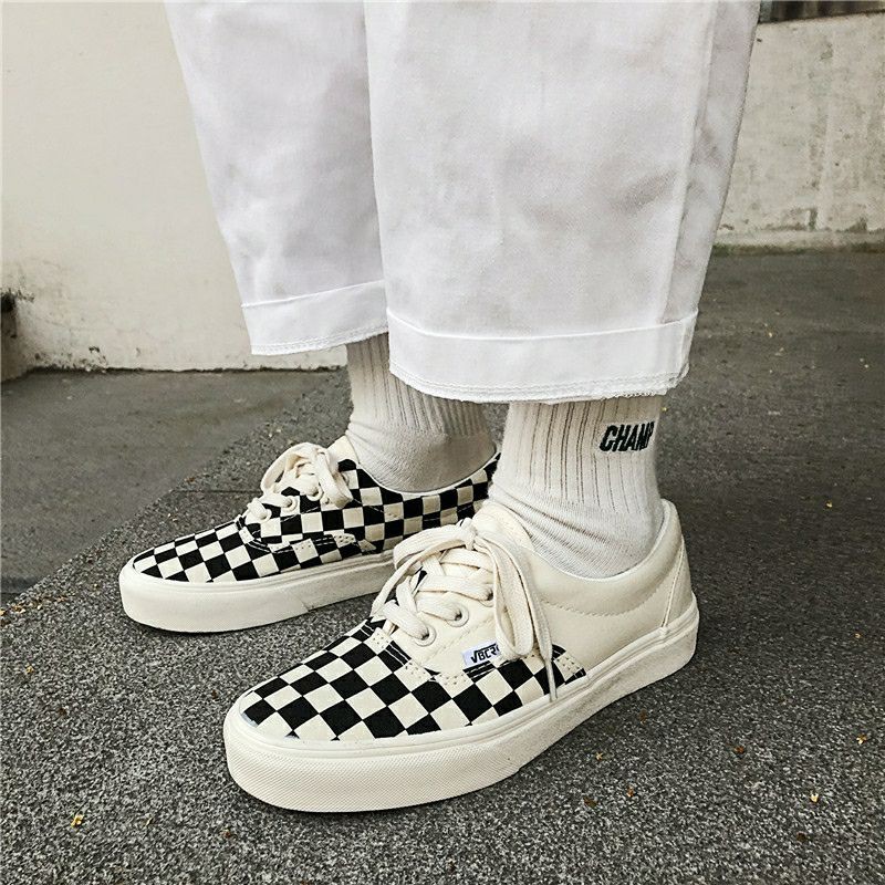 [ Free Ship/Order ] Giày Ulzzang Caro Dáng VanS