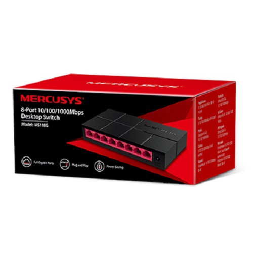 [Hỏa Tốc] Bộ Chia Tín Hiệu Để Bàn Mercusys MS108G Switch 8 Cổng Gigabit 10/100/1000Mbps