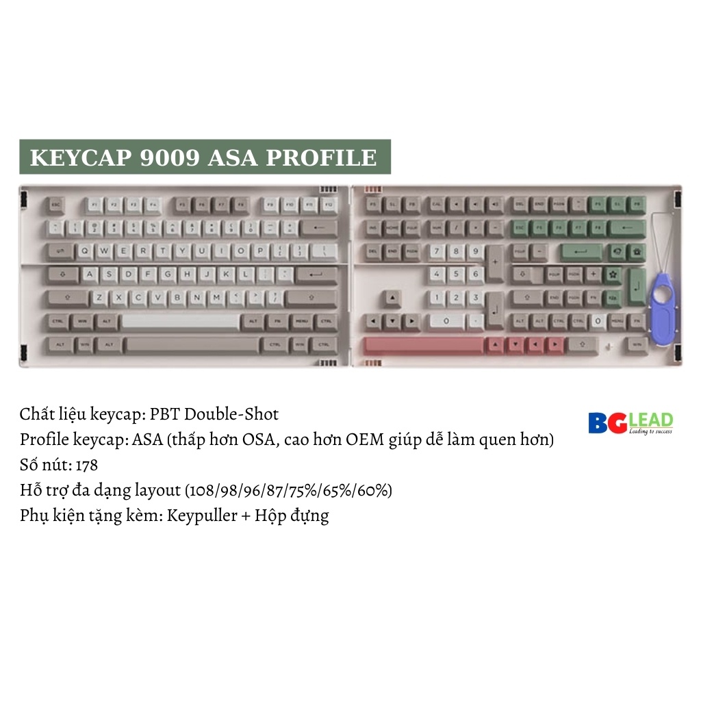 [Chính hãng] Bộ Keycap bàn phím cơ AKKO 9009 PBT Sublimation OEM Profile| Cherry Profile| ASA Profile