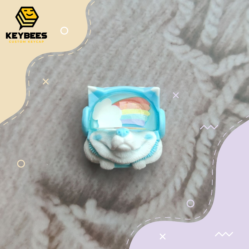 Artisan Keycap - Nút bàn phím cơ resin handmade Sirius Keycap Cầu Vồng