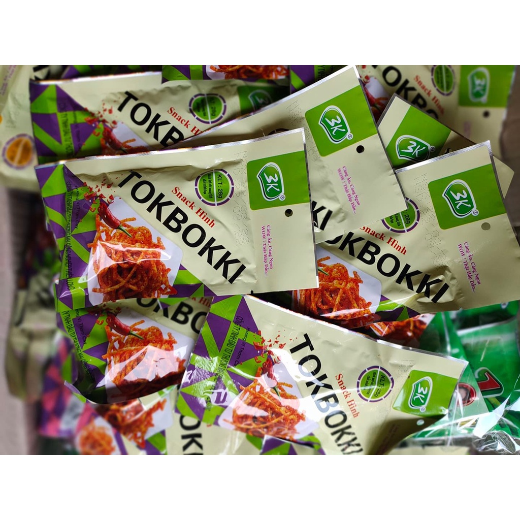 [ Hương vị tuổi thơ ] Combo 20 gói tăm cay / Snack Hình Tokbokki món ăn vặt siêu ngon