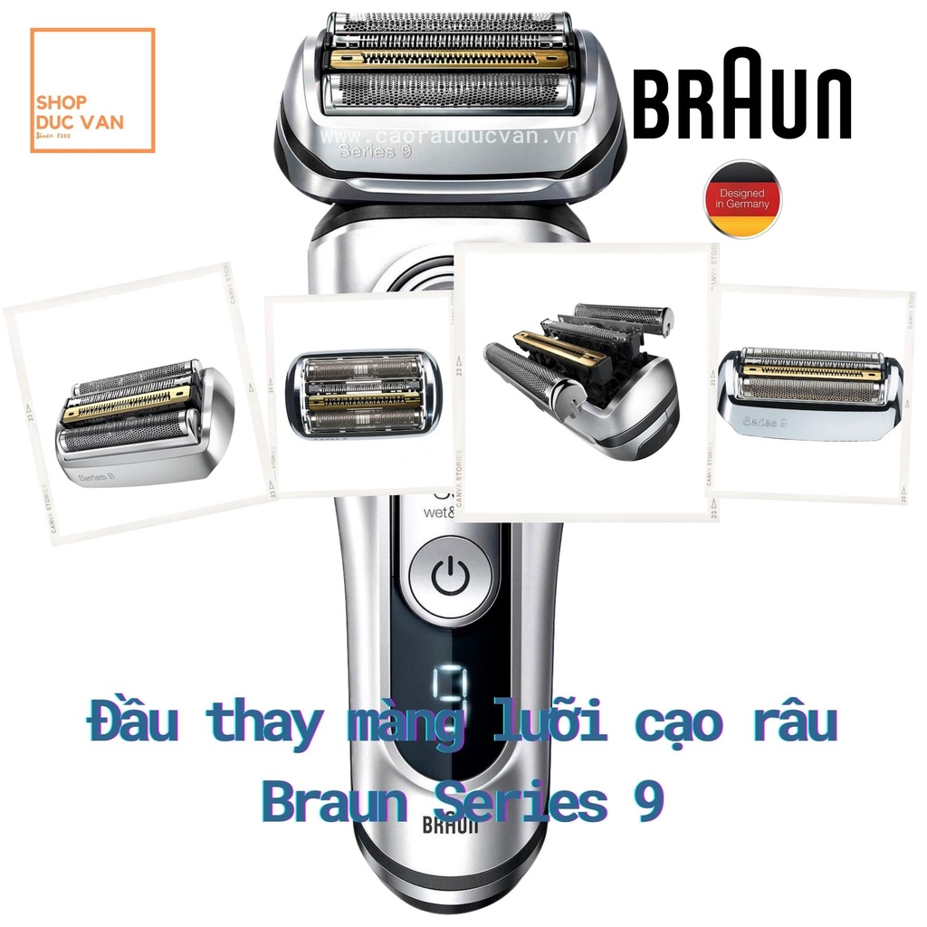 Đầu Thay Màng Lưỡi Máy Cạo Râu Braun Series 9 9250cc 9290cc 9260s 9240s 9385cc 9380cc 9390cc 9395cc