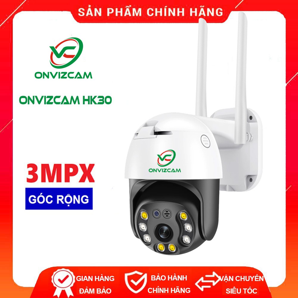 Camera WIFI Ngoài trời Carecam 20HS300 PTZ 3.0MP (2K), đàm thoại 2 chiều, Xoay 360 độ, Quay đêm có màu (Thẻ Tùy chọn)