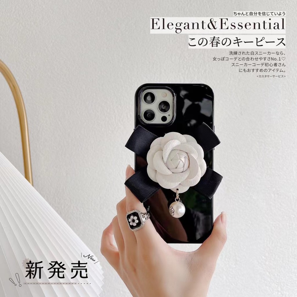 Ốp điện thoại hình hoa trà độc đáo thích hợp cho Iphone 7 8 Plus 11 11 Pro 11 Pro Max 12 12 Promax