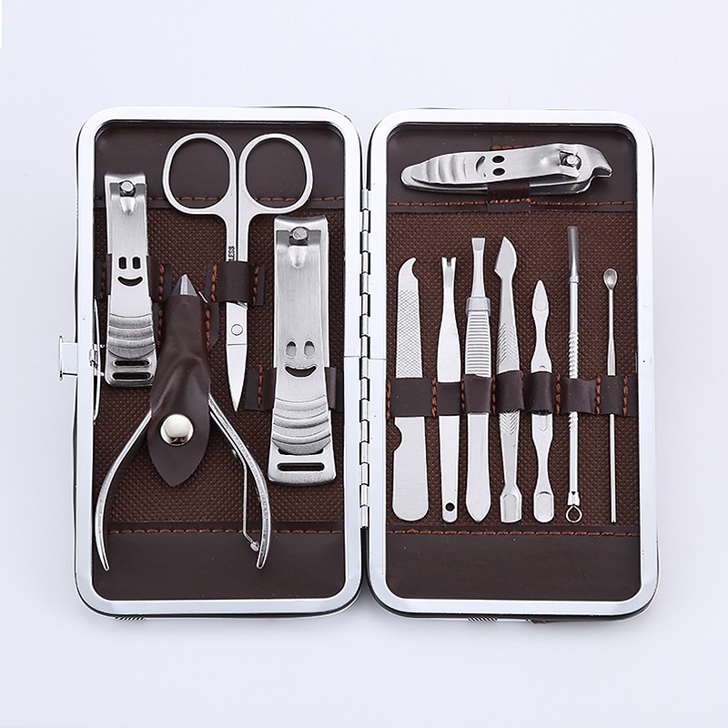 Bộ Bấm Móng Tay 12 Món Thép Không Gỉ-Bộ Cắt Móng Tay Cao Cấp