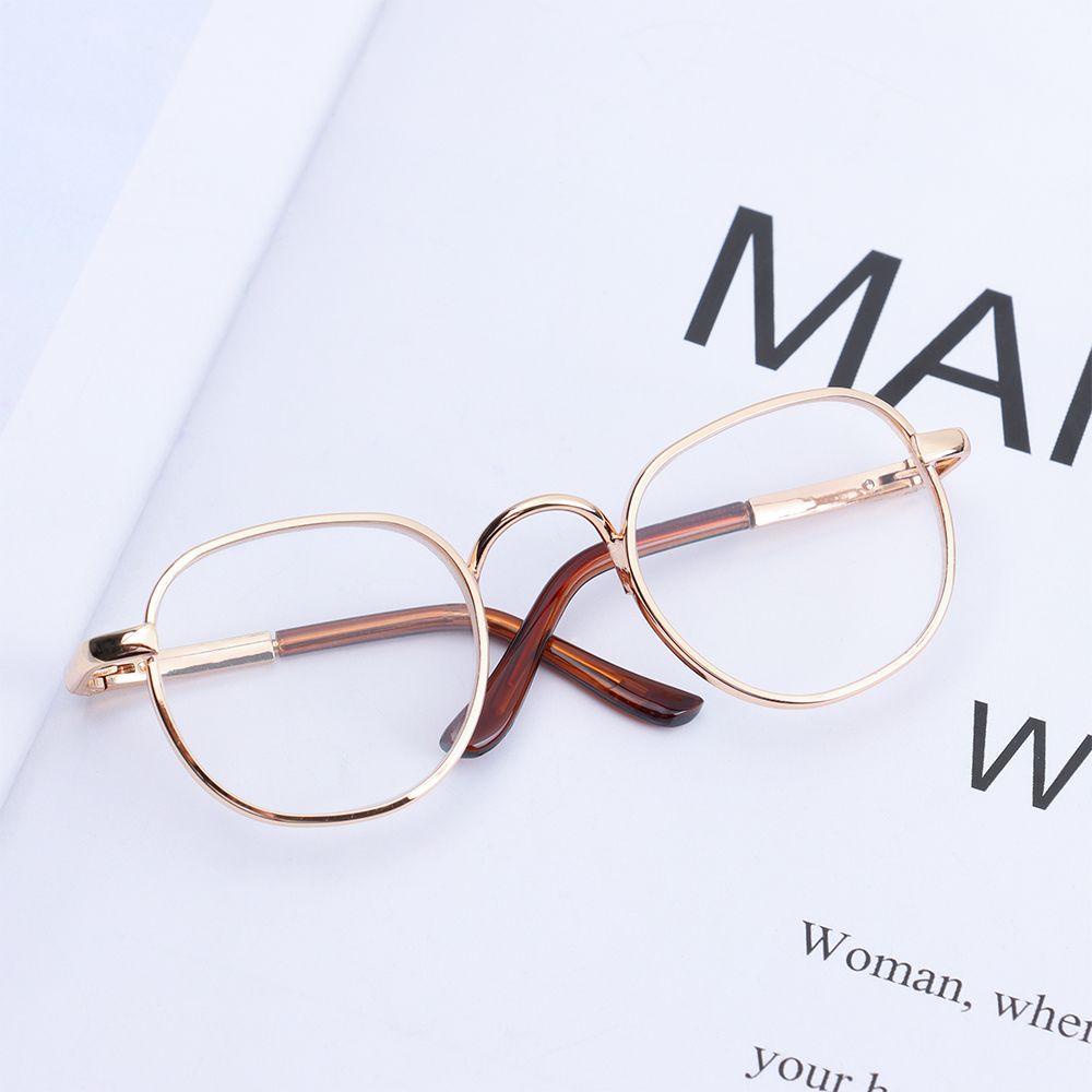 CLEVER Mắt Kính Gọng Tròn Bằng Kim Loại Thời Trang Cho Búp Bê Tỉ Lệ 1 / 6