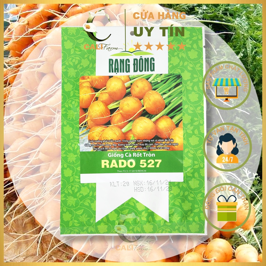 Hạt Giống Cà Rốt Củ Tròn Rado 527 (2gr)