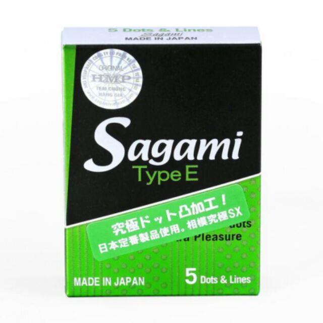 BAO CAO SU SAGAMI  TYPE E SIÊU MỎNG GÂN GAI  5 CÁI