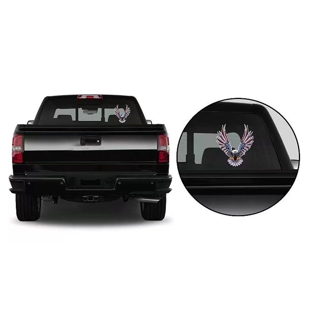 Bộ 8 Miếng Dán Trang Trí Xe Hơi Hình Đại Bàng Hoa Kỳ Độc Đáo