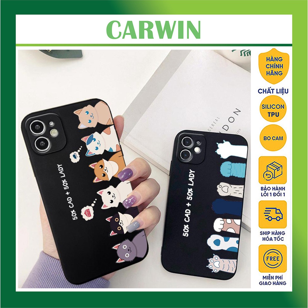 Ốp Lưng điện thoại iphone họa tiết mèo dễ thương cho 7pluss 8pluss x xs xsmax 11 11max 12 12max 13 1