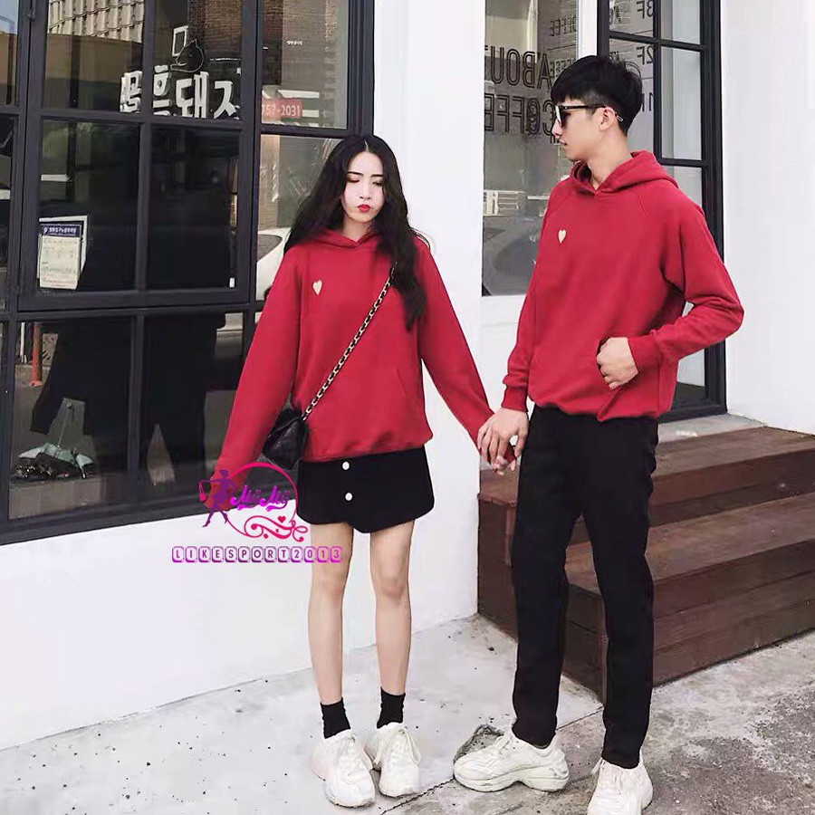 Áo khoác nữ nam cặp đôi Áo khoát nữ nỉ chống nắng trái tim chuẩn shop siêu hot-A218 - CHUỘT MIN SHOP