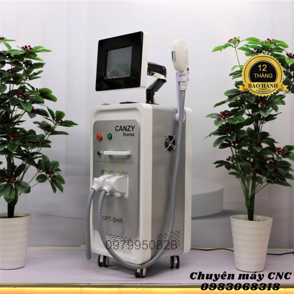 Máy triệt lông xóa xăm laser Canzy Korea công suất lớn bổ sung thêm Xung triệt lông