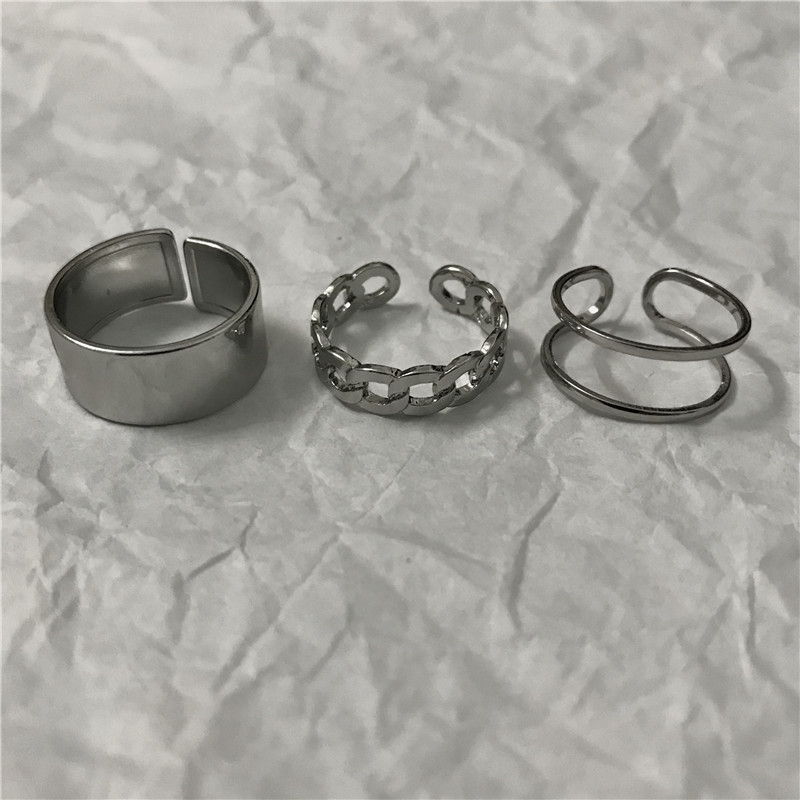 Set ba món nhẫn thời trang hàn quốc 23400 có thể điều chỉnh dễ phối đồ