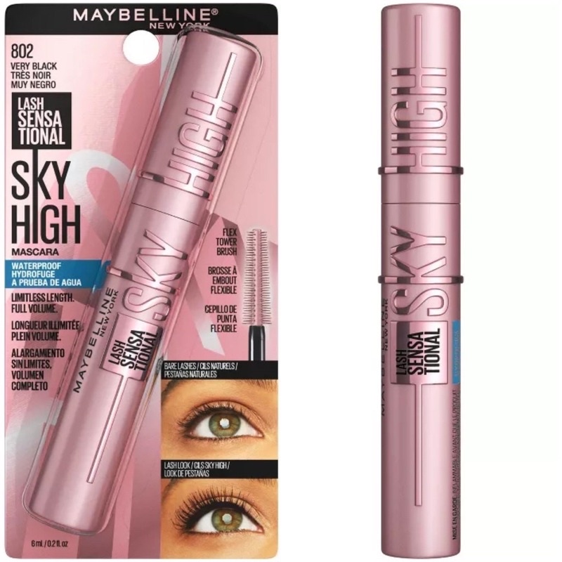 Mascara Chuốt mi Maybeline Sky High 2021 MÀU NÂU ĐEN 803