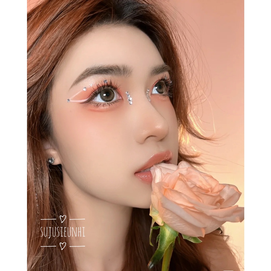 (23 mẫu) đá đính mắt tạo kiểu makeup, dán trang điểm mặt nghệ thuật
