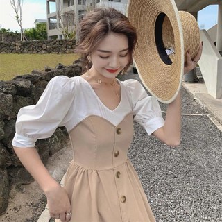 Đầm babydoll phối