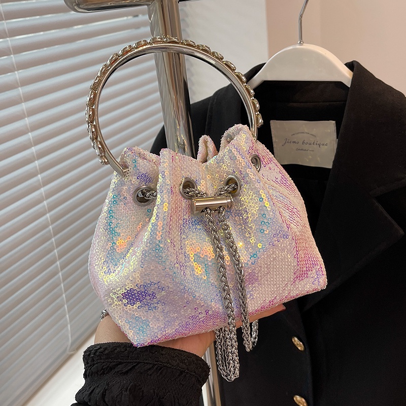 Túi Đeo Chéo Đính Kim Tuyến Lấp Lánh Thời Trang Cho Nữ