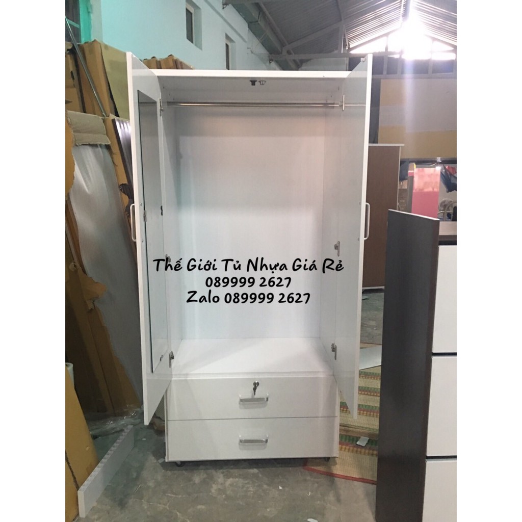 Tủ quần áo 2 cánh 2 ngăn nhựa đài loan cao cấp | BigBuy360 - bigbuy360.vn