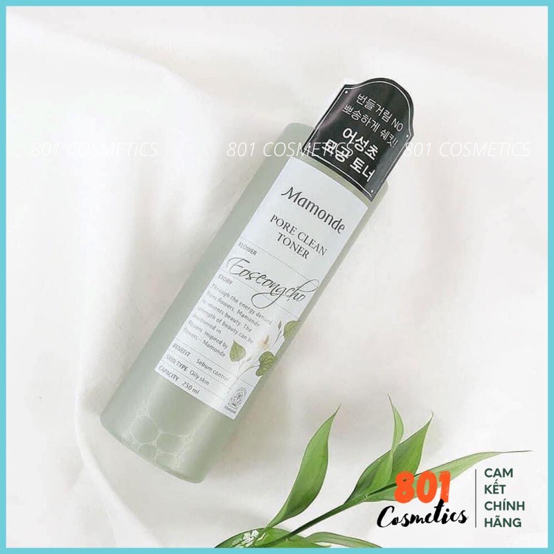 Nước hoa hồng diếp cá Toner Mamonde Pore Clean / Làm sạch sâu và giảm mụn hiệu quả (250ml)